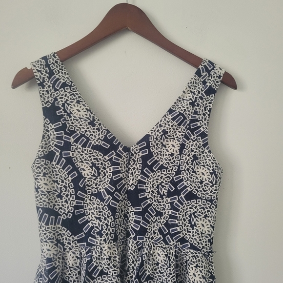 Shoshanna Cocktail Dress Sleeveless Sheath Laced Dress in Blue and White Sz 4 - Picture 12 of 16